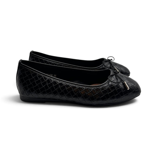 Batix RY136 Ballerine con texture intrecciata e fiocco decorativo