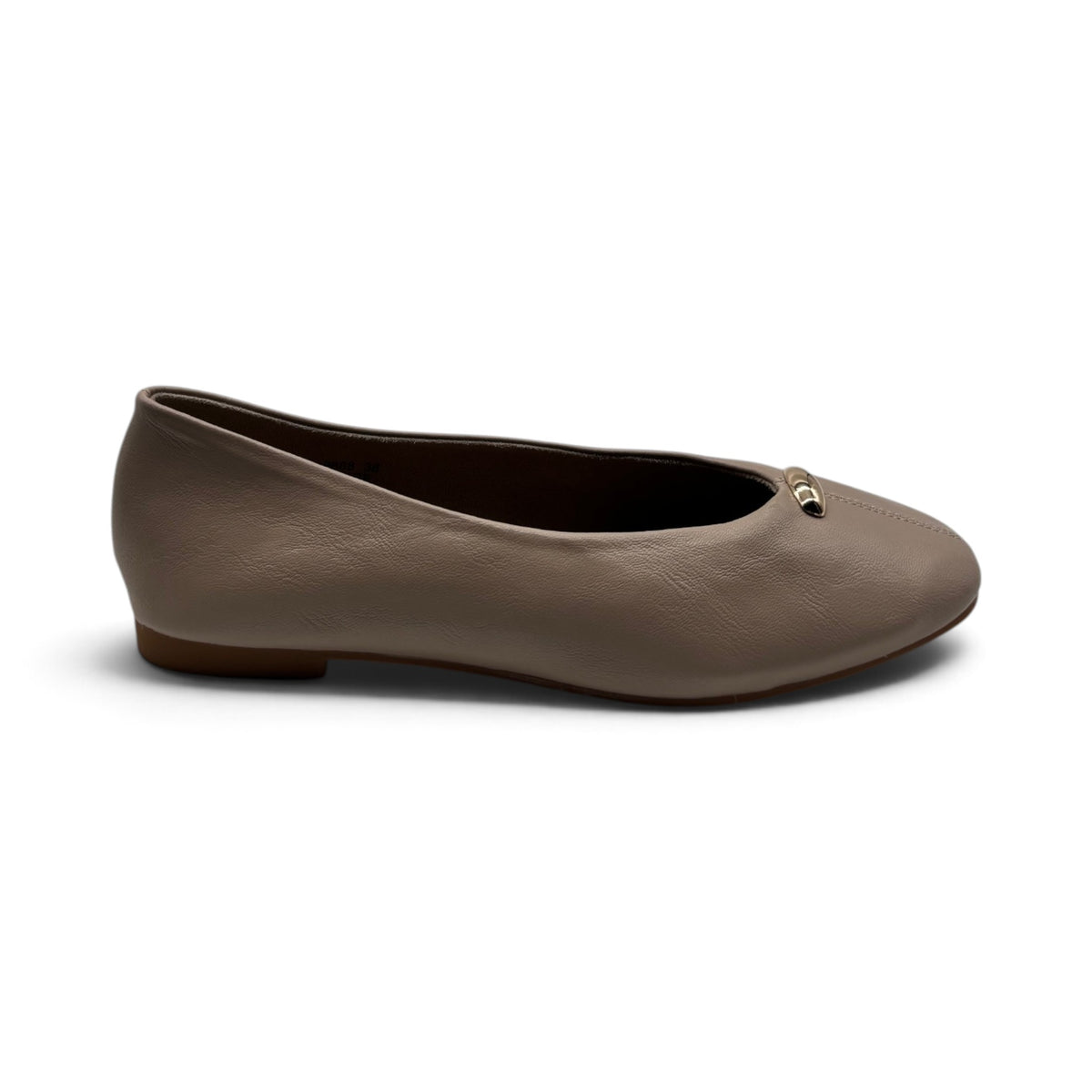 Batix 9868 Ballerine a punta tonda con dettaglio metallico dorato