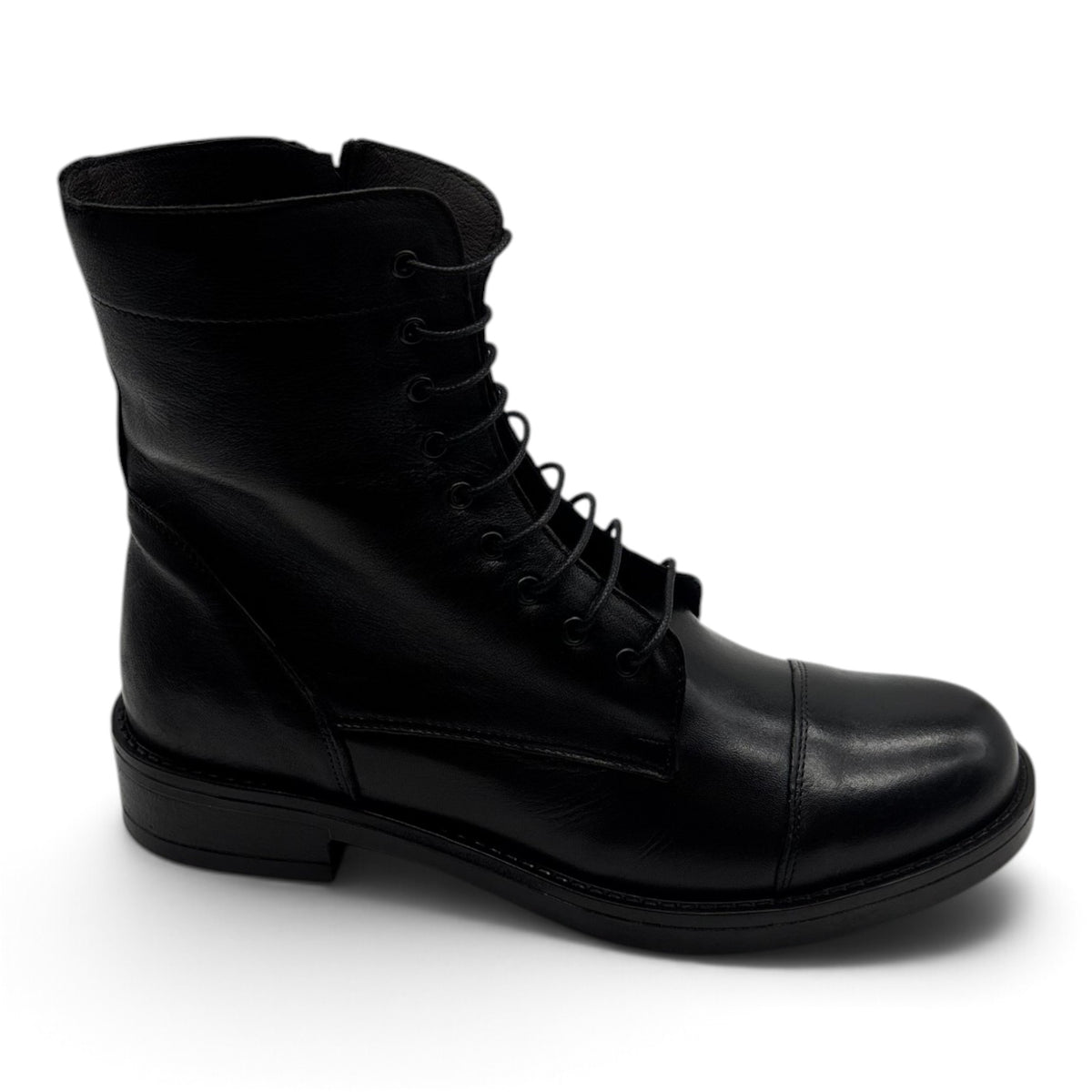 Exton AX31 Stivaletti stringati semilucidi cap toe