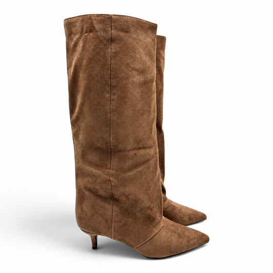 Batix Stivali slouchy a tubo con tacco kitten heel H8-1351H