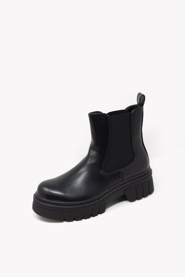 G667 STIVALETTO CHELSEA NERO CON FONGO GOMMA PLATFORM