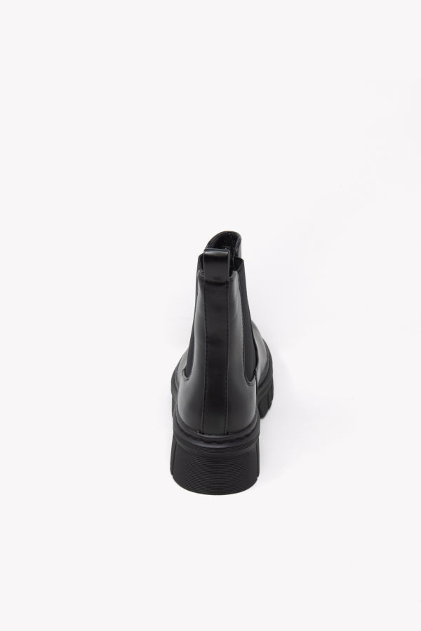 G667 STIVALETTO CHELSEA NERO CON FONGO GOMMA PLATFORM