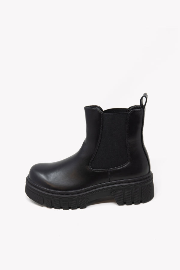 G667 STIVALETTO CHELSEA NERO CON FONGO GOMMA PLATFORM