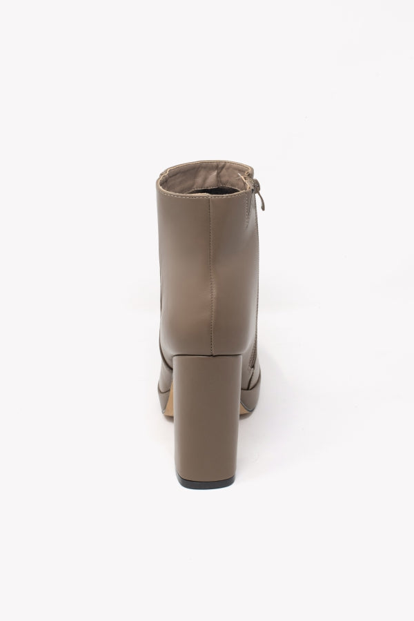 MP361-1 STIVALETTO TAUPE CON PLATEAU E TACCO 10