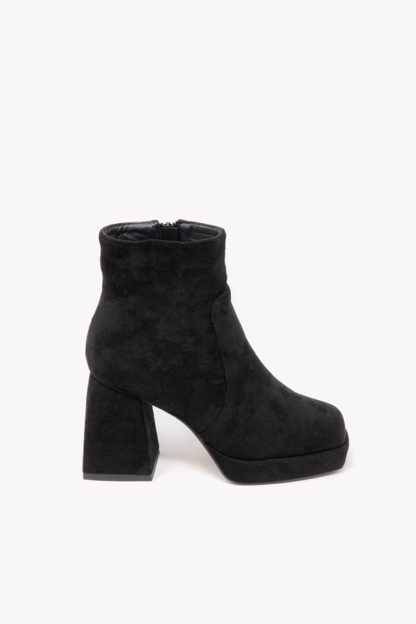 MS2031 STIVALETTO SCAMOSCIATO NERO CON PMATEAU E TACCO LARGO