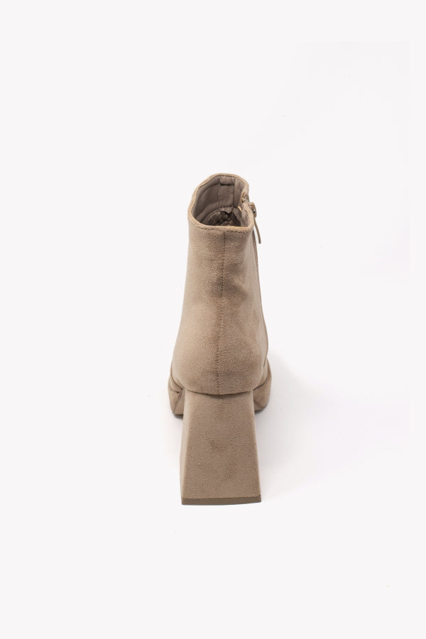 MS2031 STIVALETTO SCAMOSCIATO KAKI CON PMATEAU E TACCO LARGO