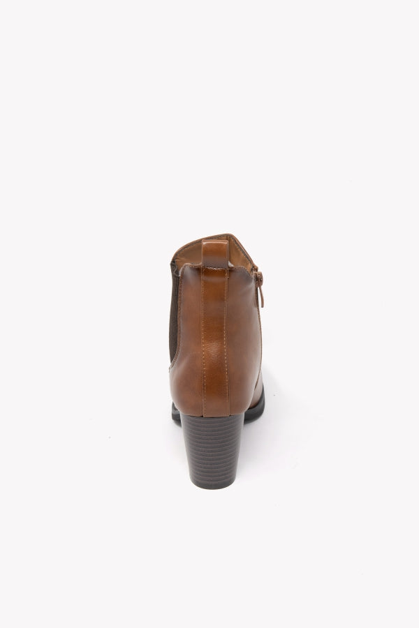 SA6176 TRONCHETTO CAMEL CON ELASTICO E ZIP DI CHIUSURA LATERALE E TACCO 5
