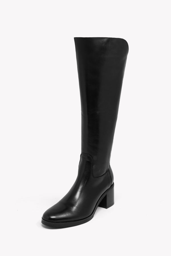 ST3001 TEXANO LISCIO IN PELLE NERO TACCO 5