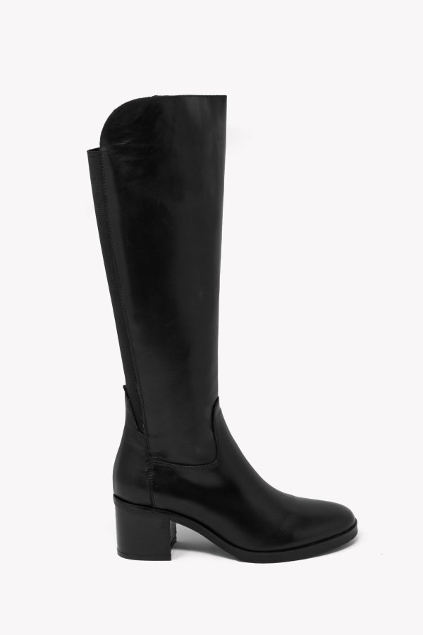 ST3001 TEXANO LISCIO IN PELLE NERO TACCO 5
