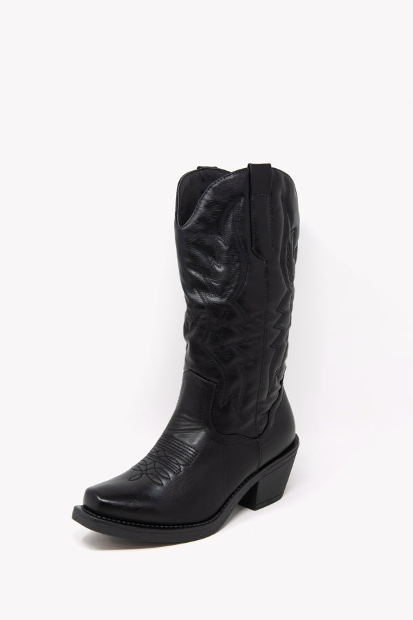 U9BAX2117-1 TEXANO NERO CON FONDO ALTO E TACCO 4