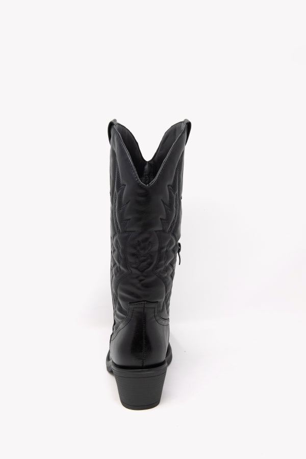 U9BAX2117-1 TEXANO NERO CON FONDO ALTO E TACCO 4