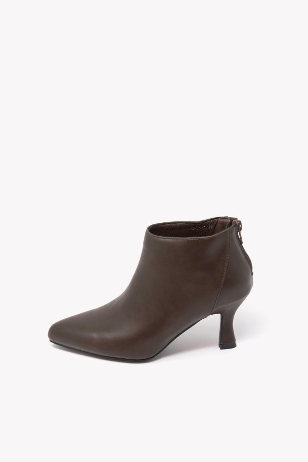 VB22511 TRONCHETTO MARRONE CON ZIP CENTRALE E TACCO 6