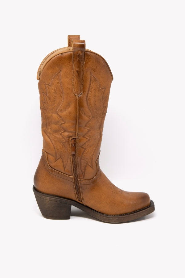 YG886 TEXANO CUOIO CON MINI ZIP LATERALE