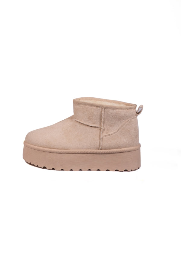 P309 SUEDE ANKLE BOOTS WITH ULTRA BEIGE PLATFORM