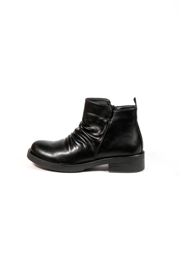ANKLE BOOTS 23-17 CURLED WITH BLACK ZIP