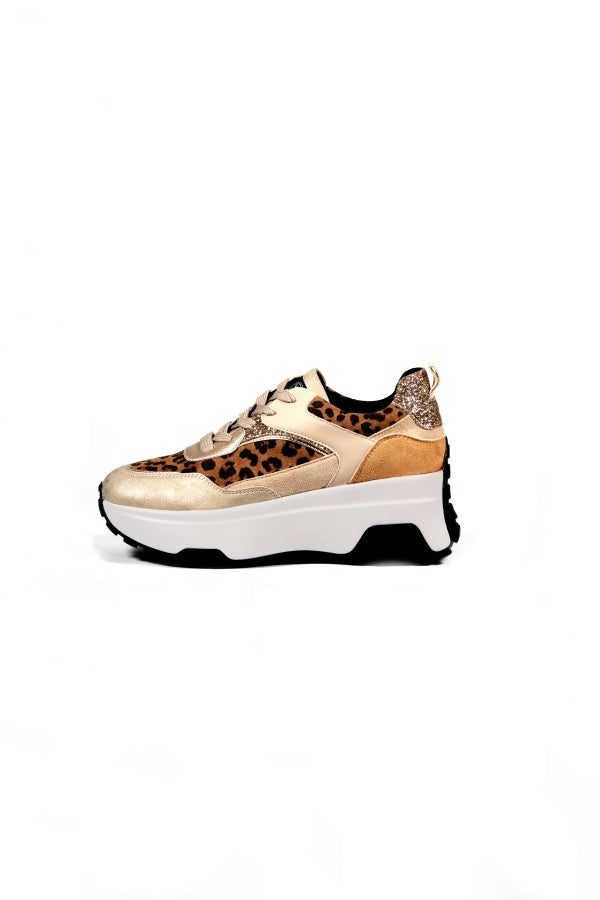 Sneakers 29-29 fondo platform 6 cm beige