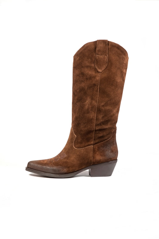 Dakota boots texani 22p in scamosciato moro