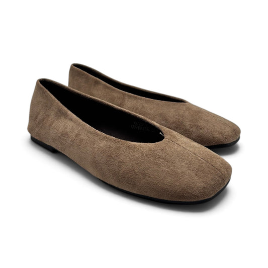 Batix KL2959 Ballerine effetto scamosciato con scollatura geometrica a V