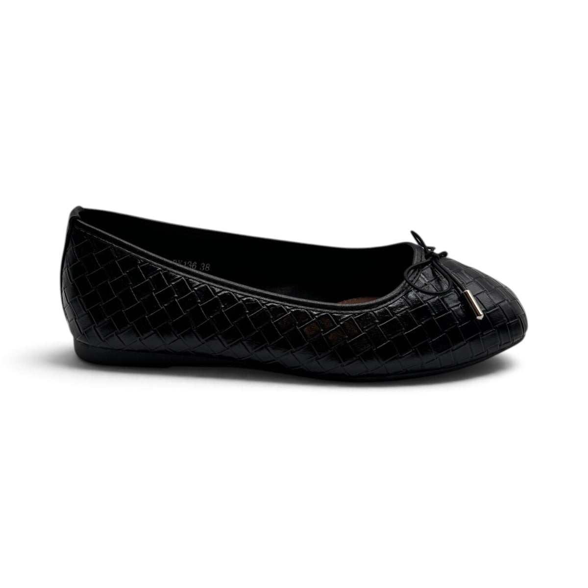 Batix RY136 Ballerine con texture intrecciata e fiocco decorativo