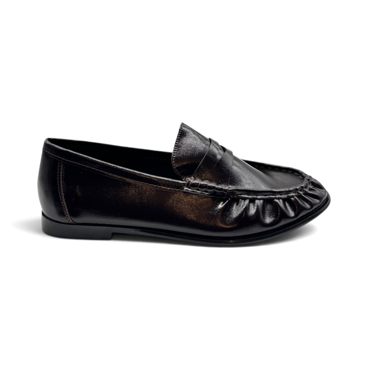 Batix YV3-1 Mocassini ruched penny loafers con arricciatura frontale