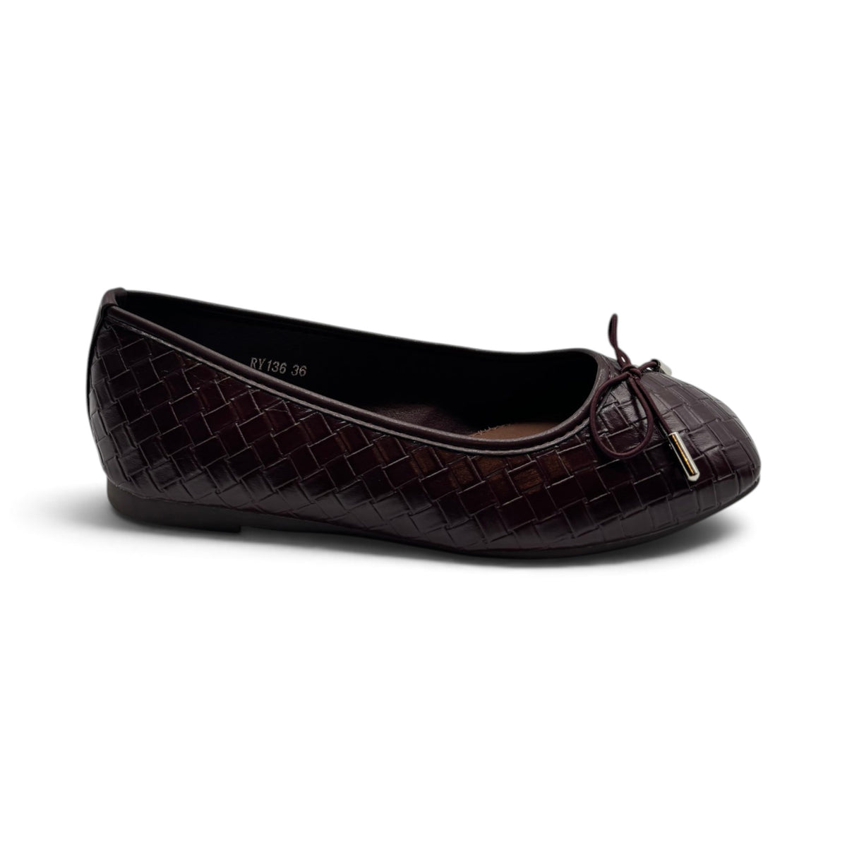 Batix RY136 Ballerine con texture intrecciata e fiocco decorativo