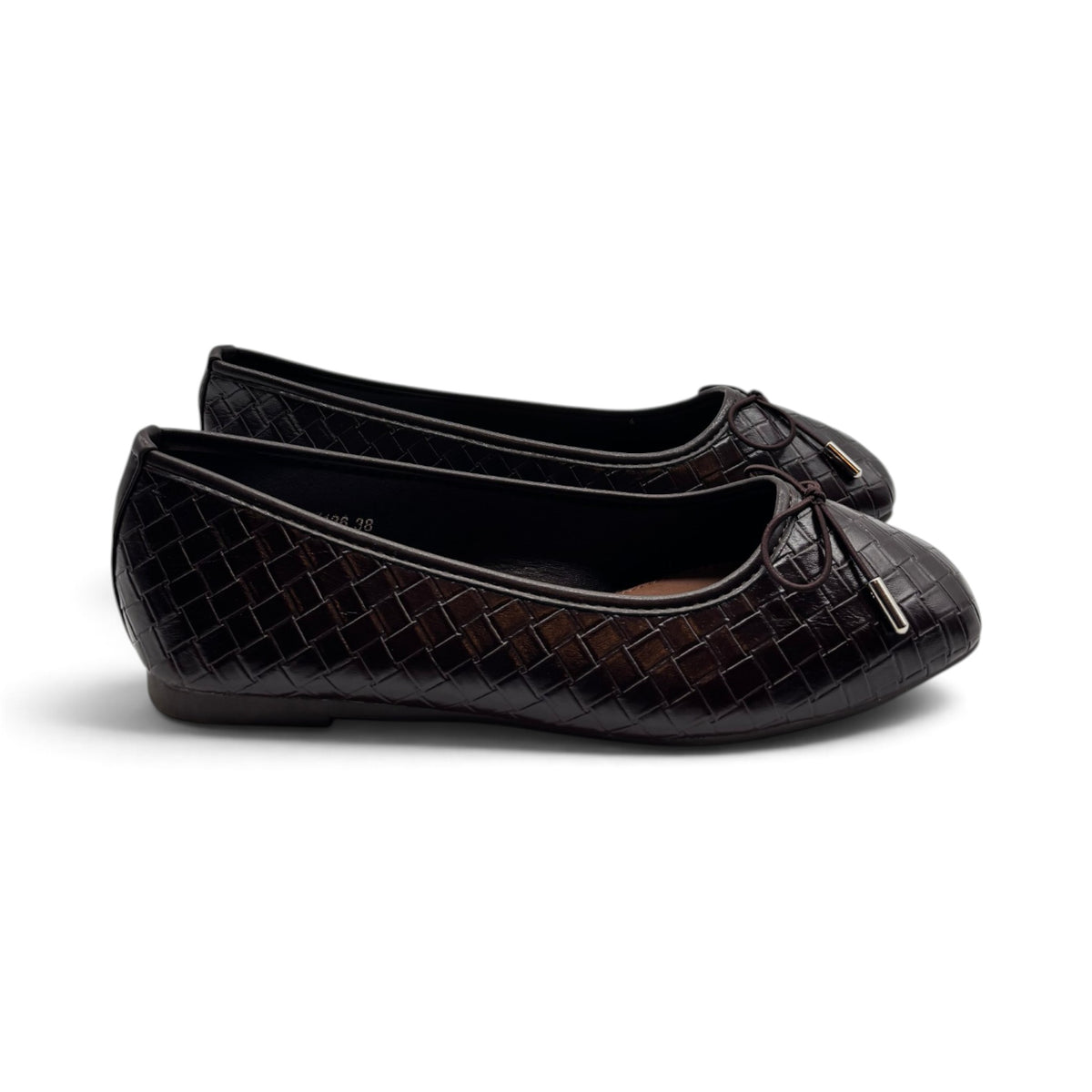 Batix RY136 Ballerine con texture intrecciata e fiocco decorativo