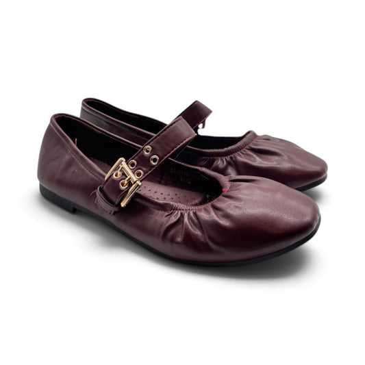 Batix 55-A110 Mary Jane ballerine arricciate con punta tonda