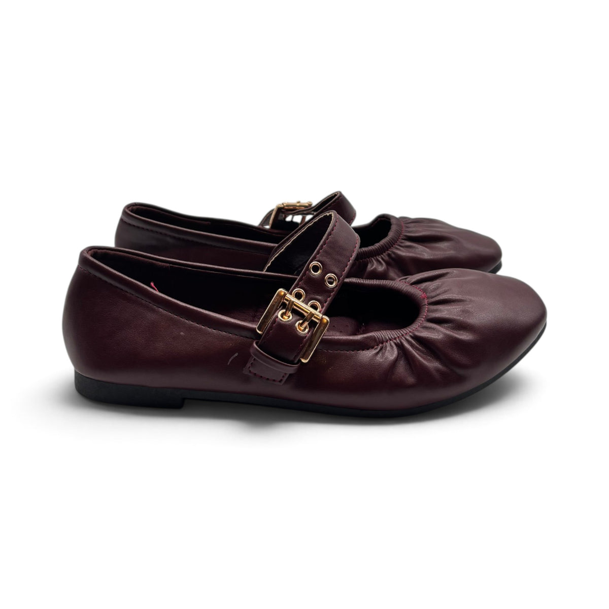Batix 55-A110 Mary Jane ballerine arricciate con punta tonda