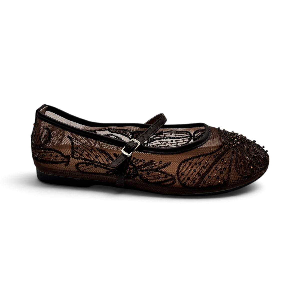 Batix G535 Ballerine in mesh con ricami e perline