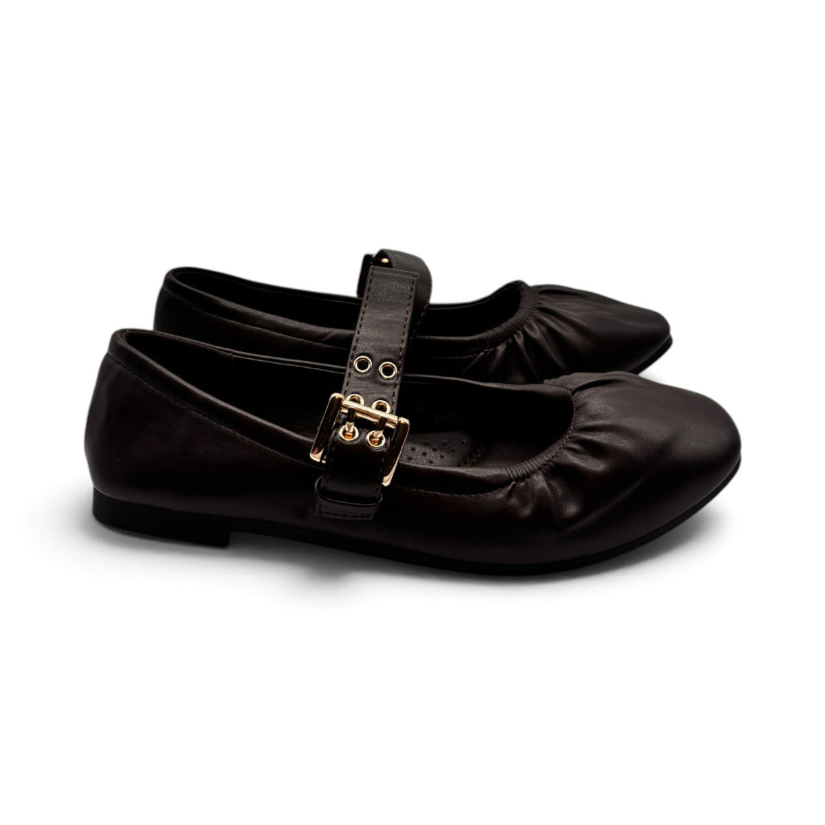 Batix 55-A110 Mary Jane ballerine arricciate con punta tonda