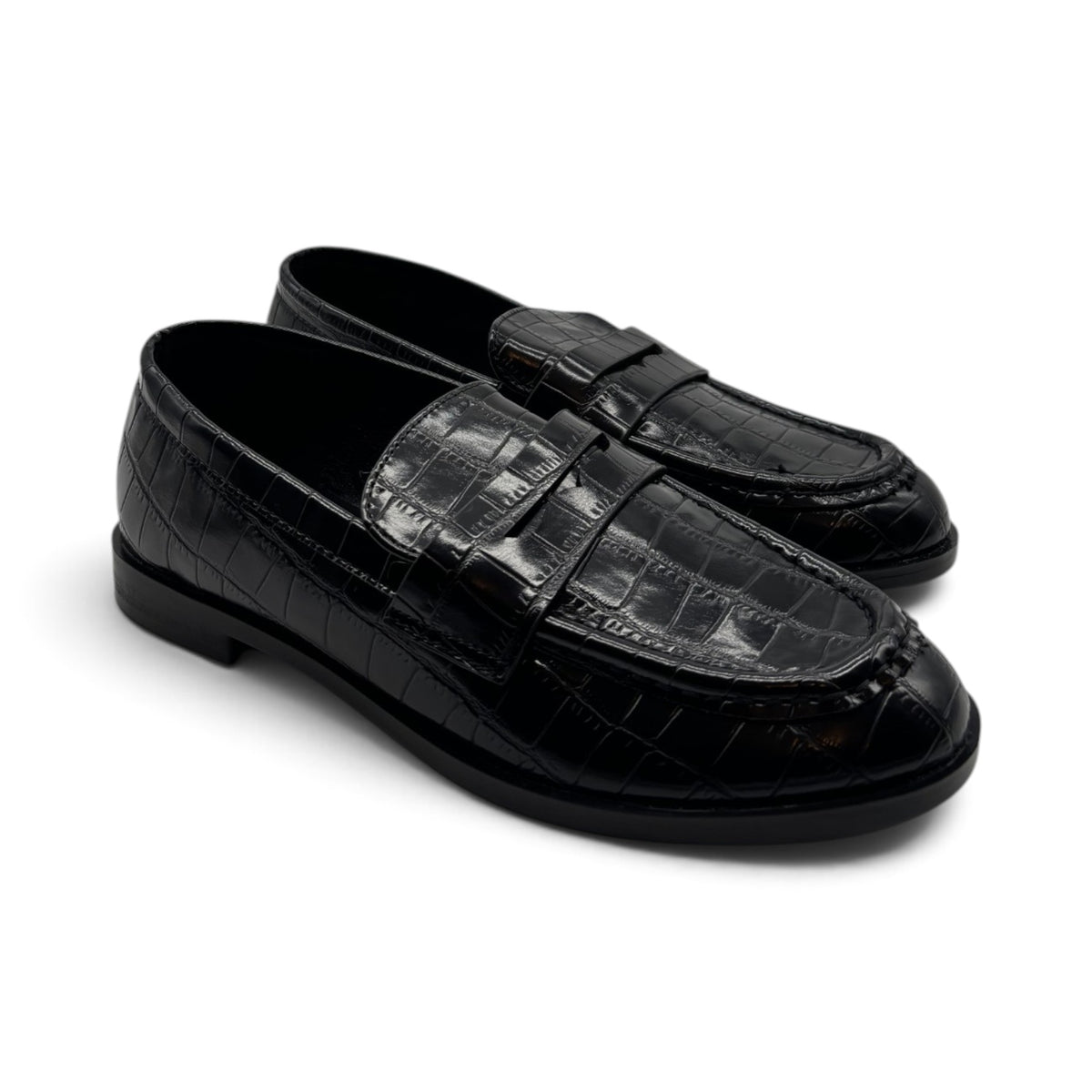 Batix 2R5F-XX9837 Penny loafer stampa effetto coccodrillo