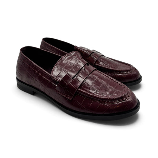Batix 2R5F-XX9837 Penny loafer stampa effetto coccodrillo