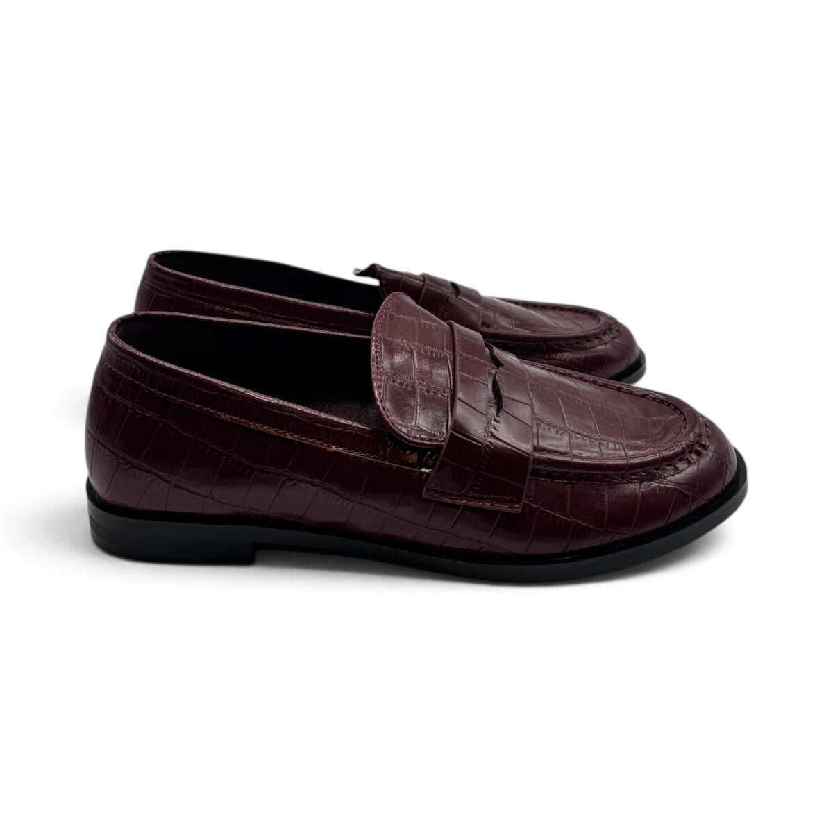 Batix 2R5F-XX9837 Penny loafer stampa effetto coccodrillo