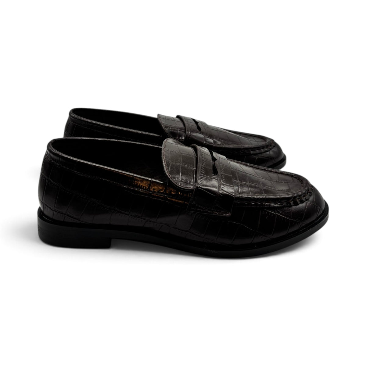 Batix 2R5F-XX9837 Penny loafer stampa effetto coccodrillo