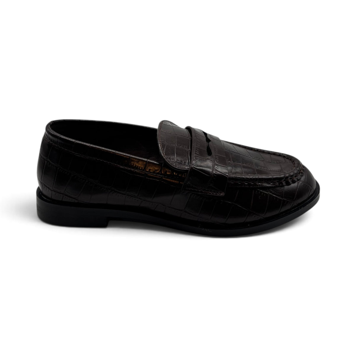 Batix 2R5F-XX9837 Penny loafer stampa effetto coccodrillo