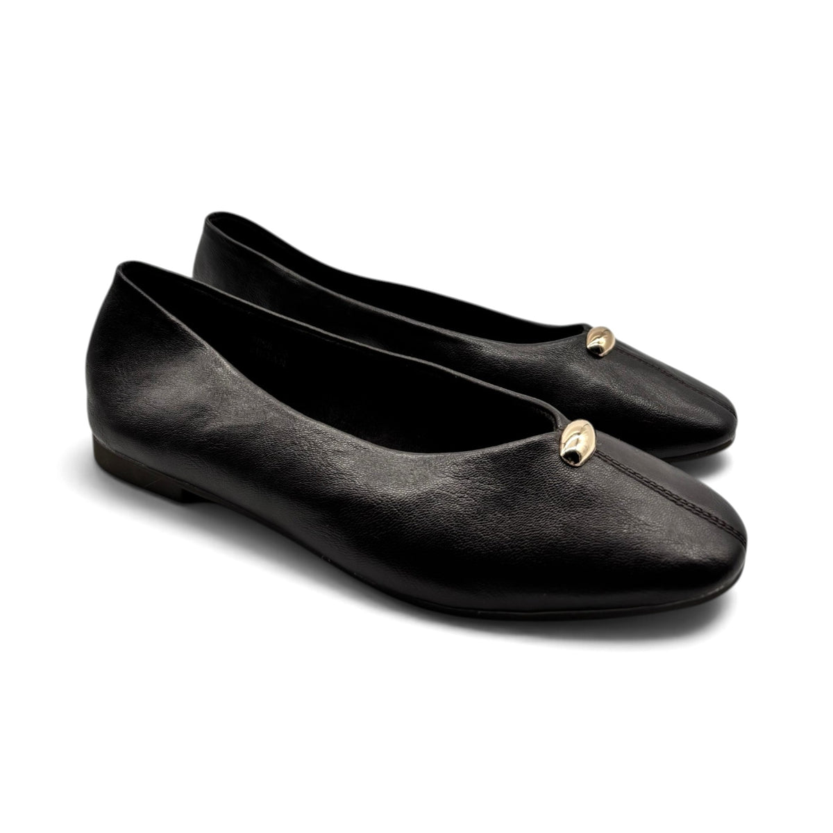 Batix 9868 Ballerine a punta tonda con dettaglio metallico dorato