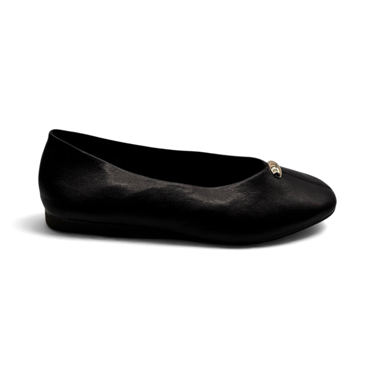 Batix 9868 Ballerine a punta tonda con dettaglio metallico dorato