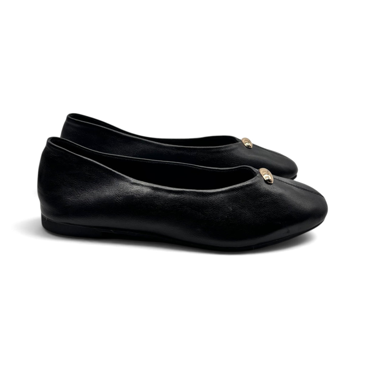 Batix 9868 Ballerine a punta tonda con dettaglio metallico dorato