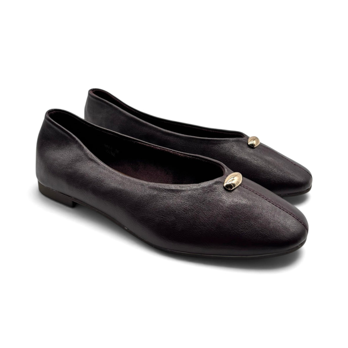 Batix 9868 Ballerine a punta tonda con dettaglio metallico dorato