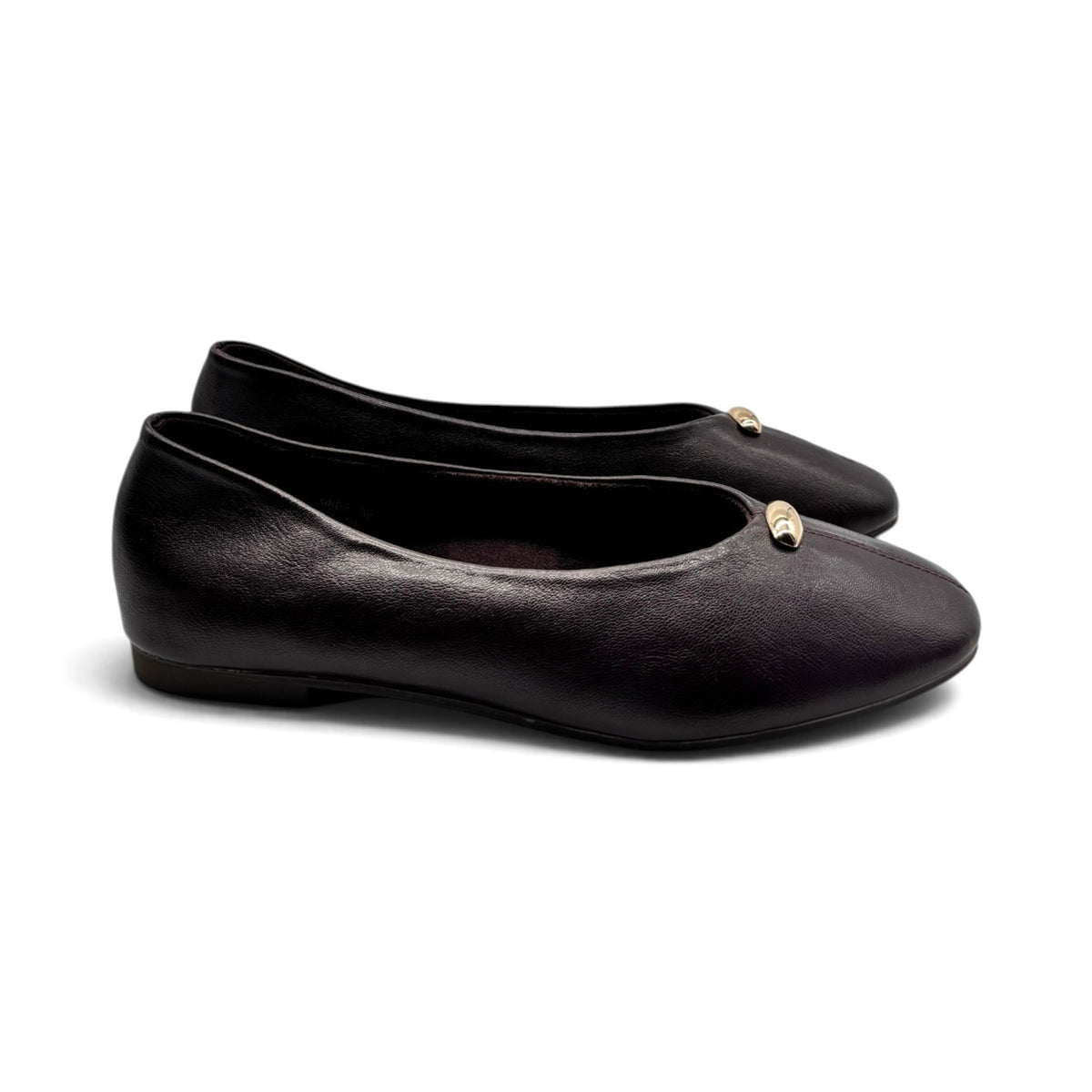 Batix 9868 Ballerine a punta tonda con dettaglio metallico dorato