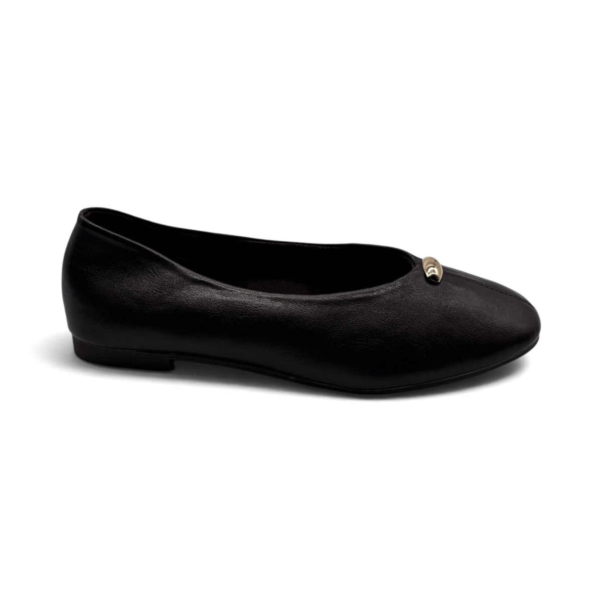 Batix 9868 Ballerine a punta tonda con dettaglio metallico dorato