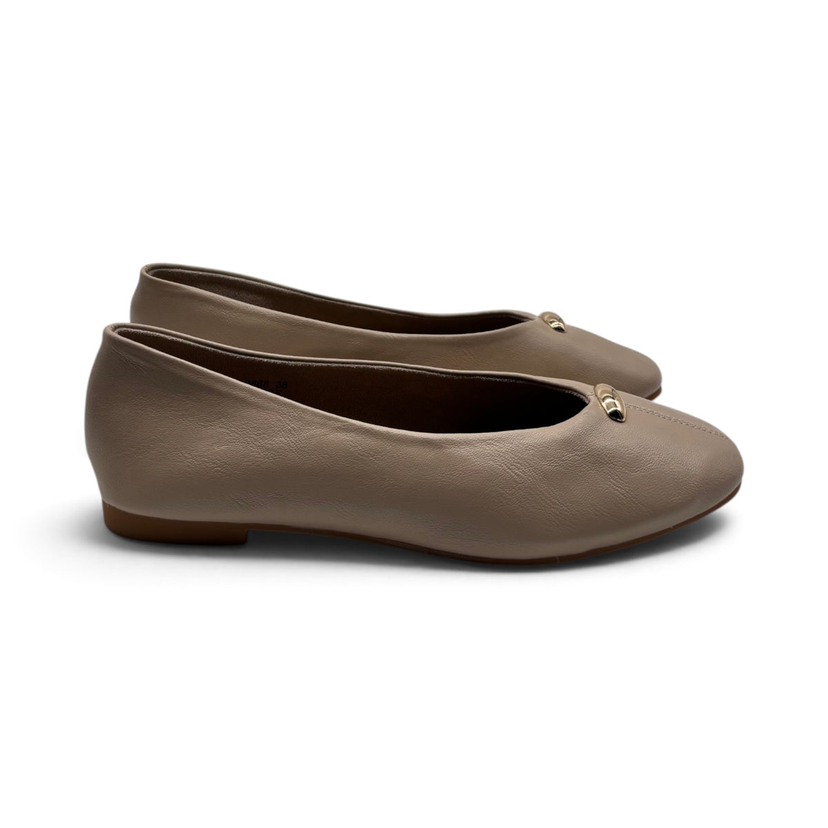 Batix 9868 Ballerine a punta tonda con dettaglio metallico dorato