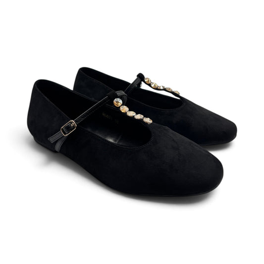 Batix R6801 Ballerine Mary Jane con cinturino con strass