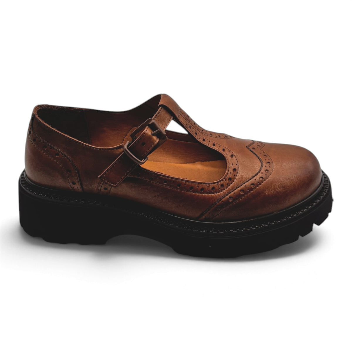 Sofia Mare 12047 Mary Jane in vera pelle stile brogue