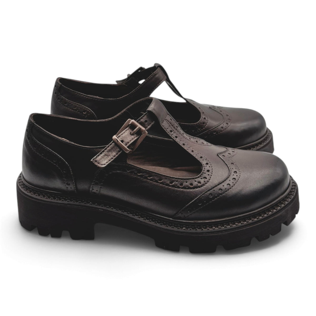 Sofia Mare 12047 Mary Jane in vera pelle stile brogue