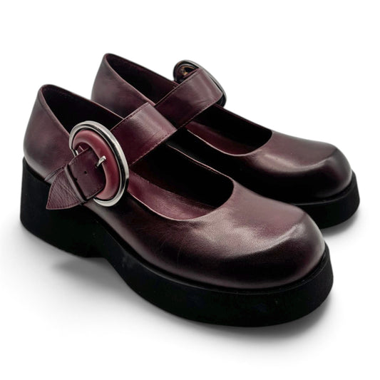 Sofia Mare 12021 Mary Jane platform chunky in vera pelle
