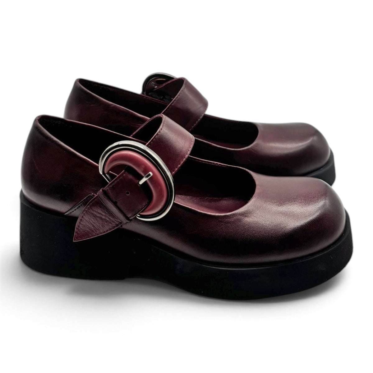 Sofia Mare 12021 Mary Jane platform chunky in vera pelle