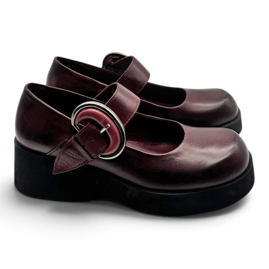 Sofia Mare 12021 Mary Jane platform chunky in vera pelle