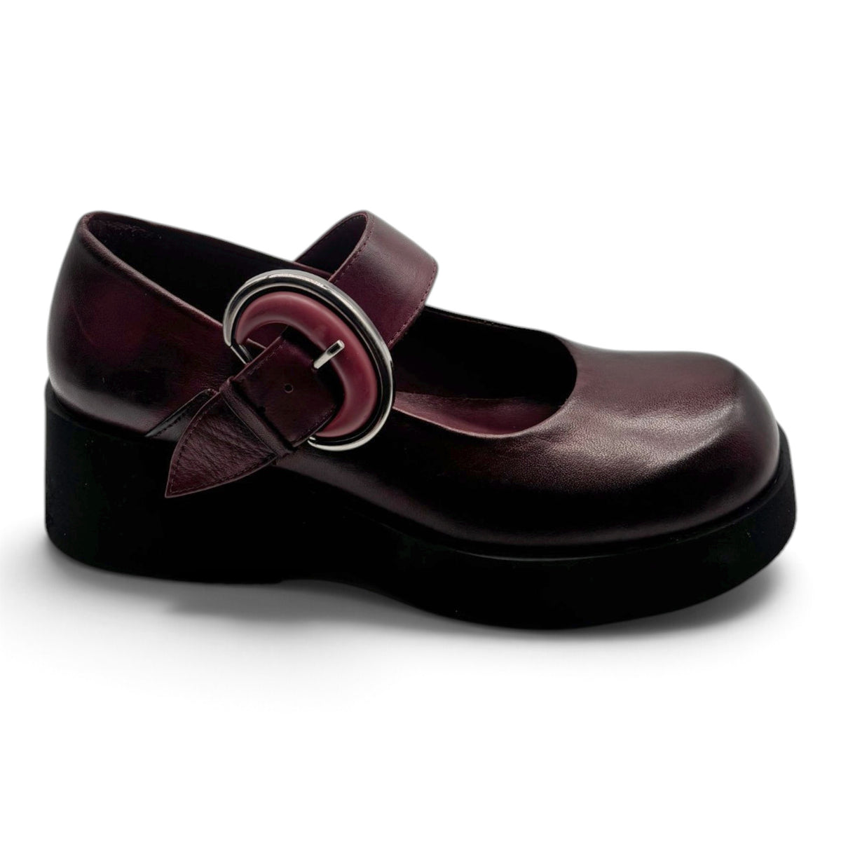 Sofia Mare 12021 Mary Jane platform chunky in vera pelle