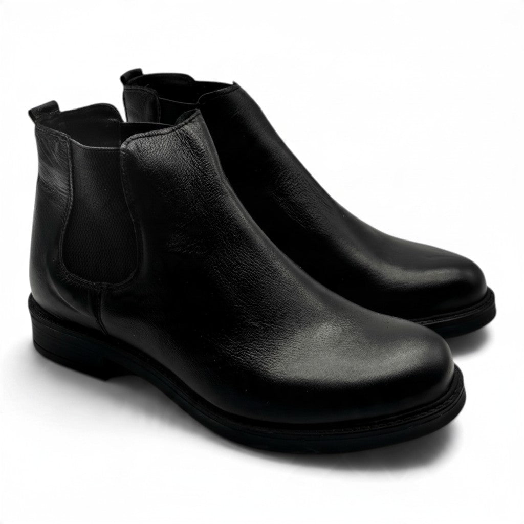 Deky 403 Stivaletti classici in vera pelle con inserti elasticizzati laterali